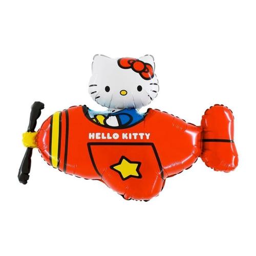 Hello Kitty Lentokone Muotofoliopallo Heliumtäytettävä