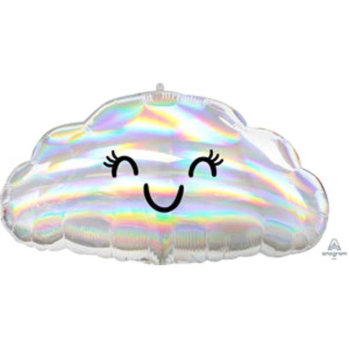 Iloinen Pilvi Muotofoliopallo Heliumtäytettävä