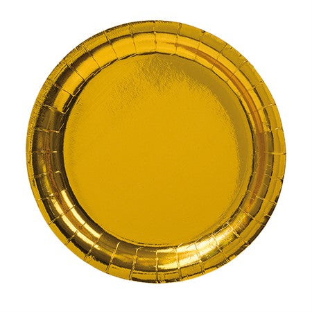 Kultaiset kertakäyttöiset pahvilautaset 8 pakkaus, 18,5 cm