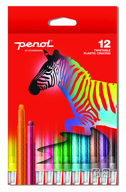 Penol Twister Crayons 12 kpl vahaliidut