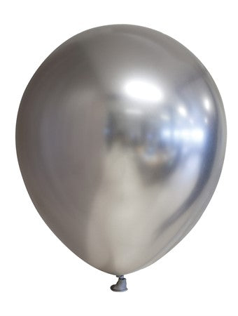 Ilmapallo metallinhohtoinen hopea, 6 kpl pakkaus